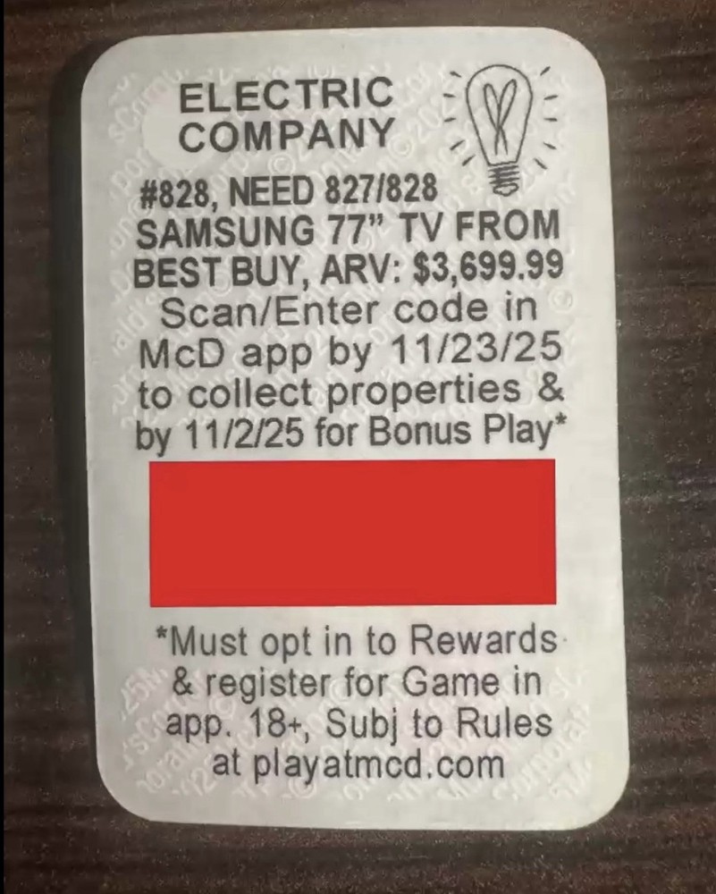 McDonald’s Monopoly Game Stickers
