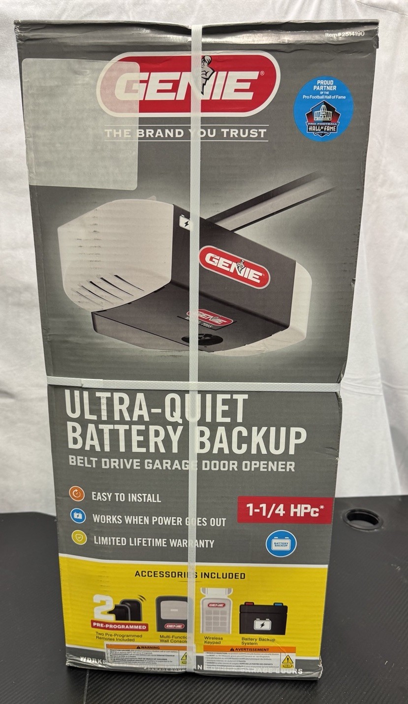 Genie Garage Door Opener+ Battery Back-Up+Keypad 1 ¼ HPc Belt drive 38959Y Model