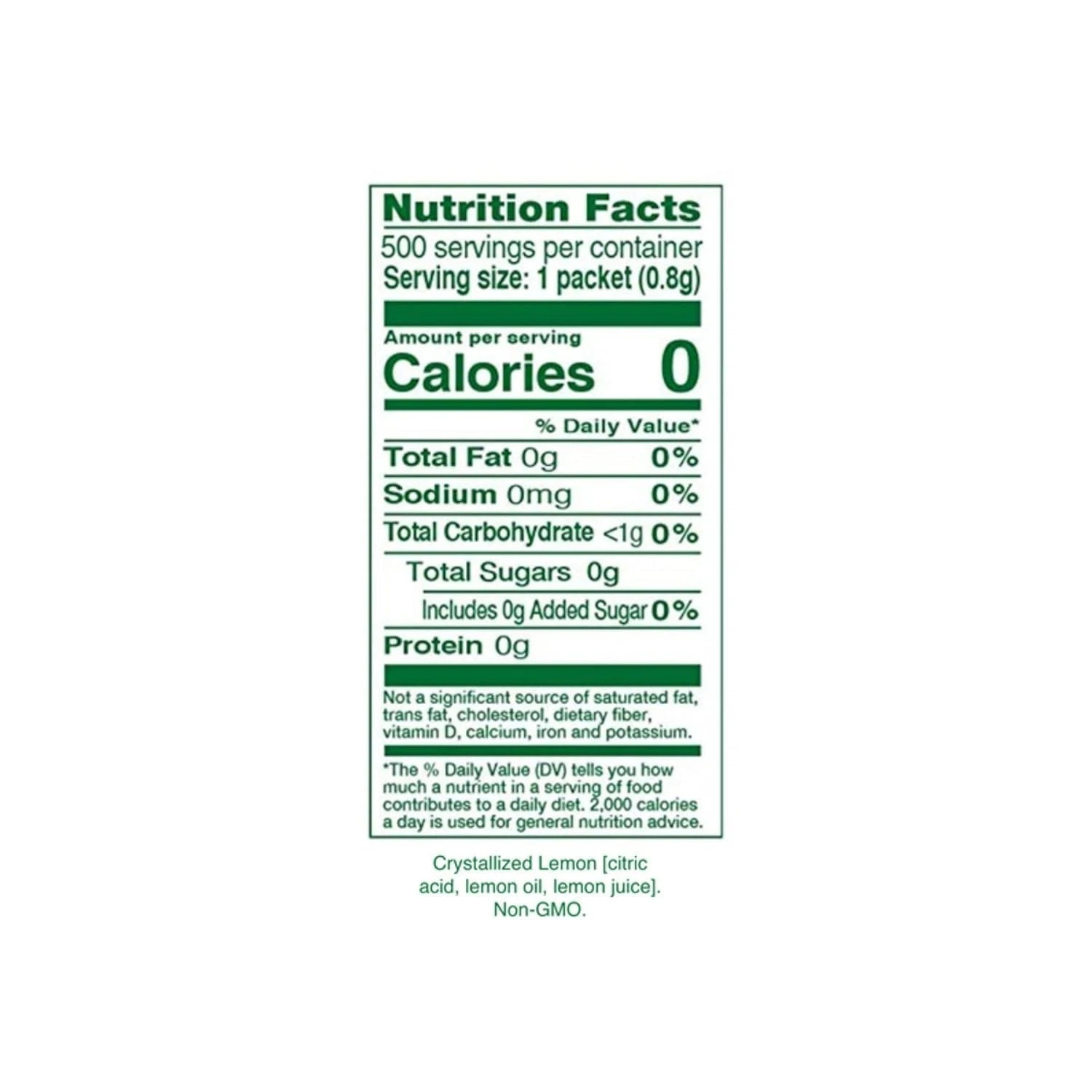 True Lemon 500ct sugar-free 0-calorie lemon water enhancer packets