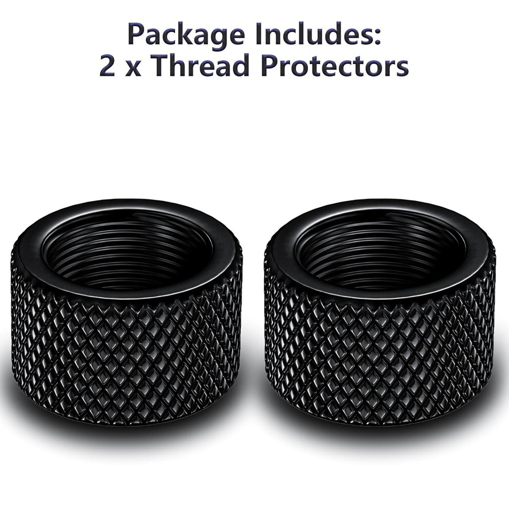 2 Pack Thread Protector 5/8X24 Steel Thread Adapters (Black)