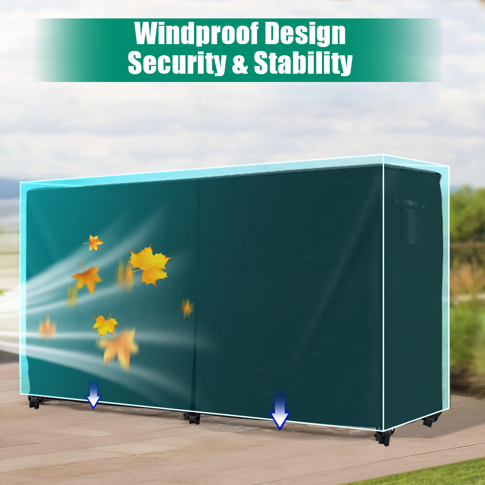 8FT Firewood Log Rack Cover Waterproof Heavy Duty Outdoor Wood Holder Protector