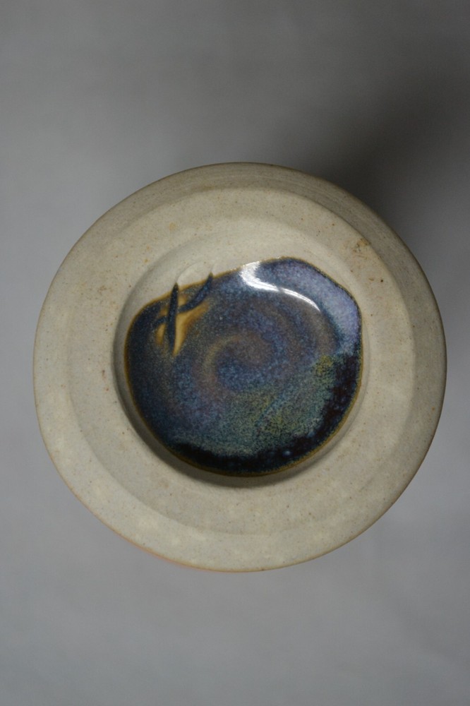 Small Studio Pottery Vase with Drip Design