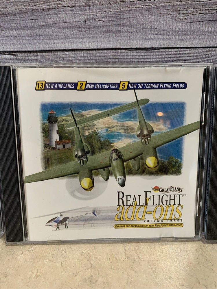 GREAT PLANES REAL FLIGHT ADD-ONS LOT VOLUME 2 3 4 SOFTWARE RC SIMULATOR