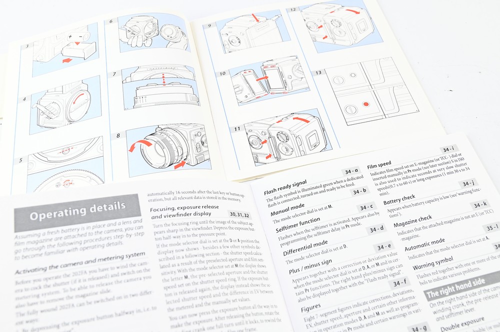 Hasselblad 202FA Camera Instruction Manual Guide #G753