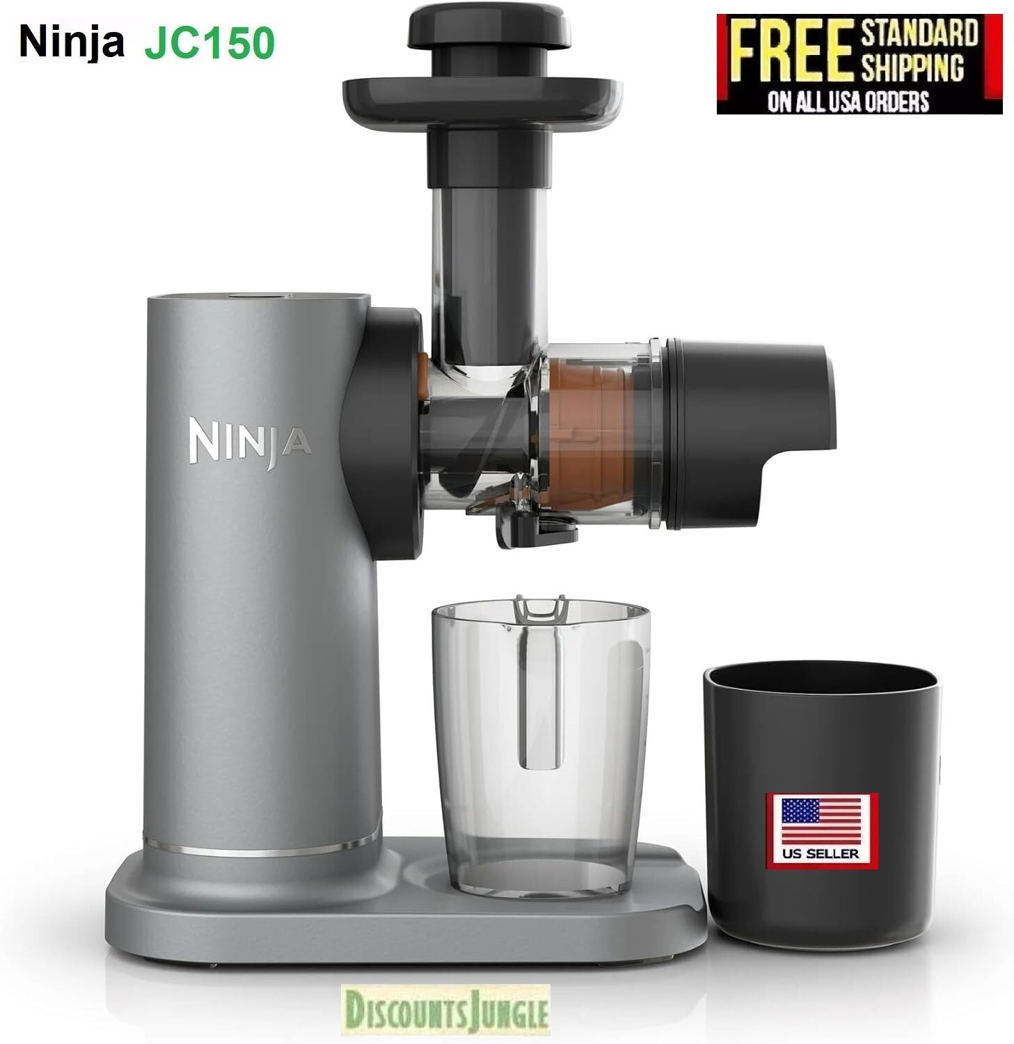 Ninja Slow Juicer NeverClog Cold Press Powerful Dishwasher Safe JC150 JC151