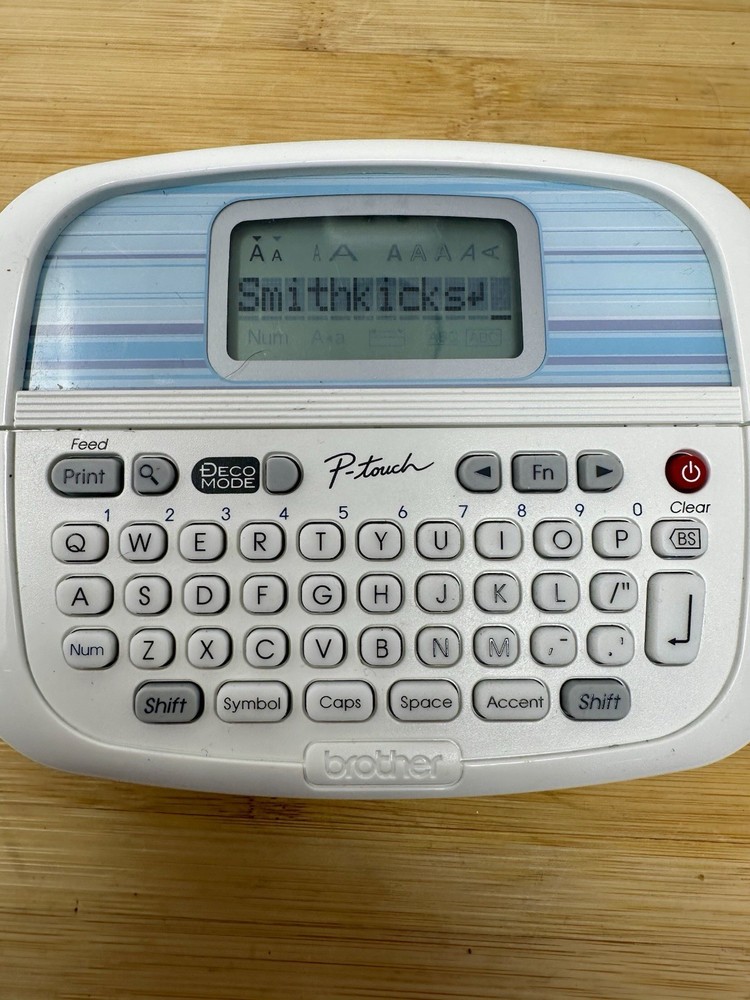 BROTHER P-Touch Thermal Label Maker Printer Model PT-90 Tested Working-White