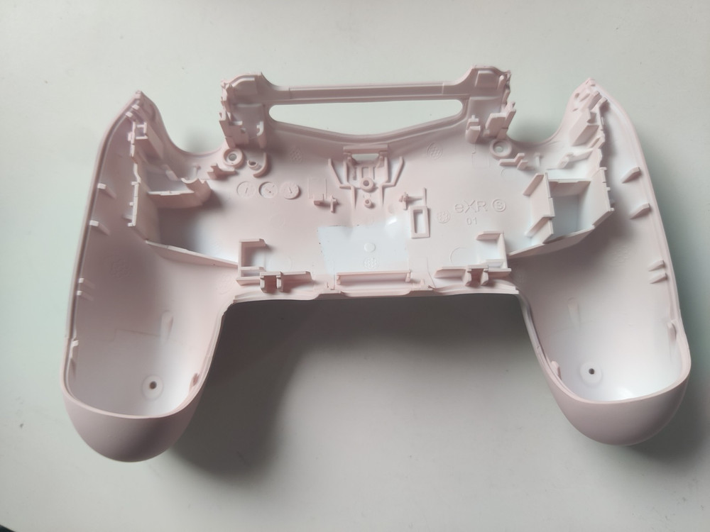 Sakura Pink Blue Soft Touch Back Shell for PS4 Controller Replacement Housing