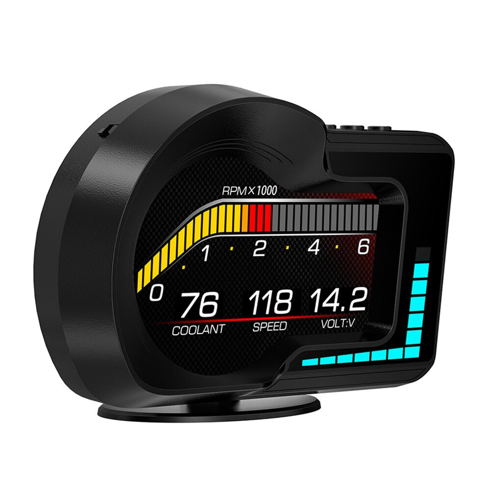 OBD+GPSSmartGaugeCarHUDHeadUpDisplayDigitalGPSSpeedometerUniversal-