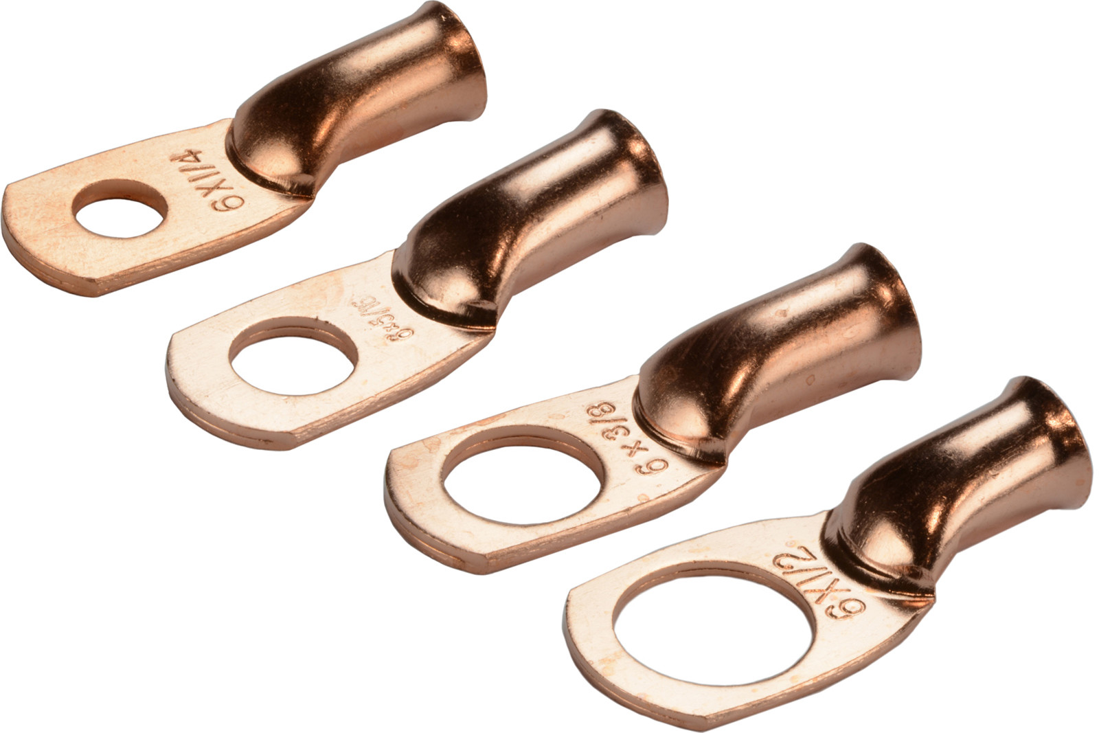 TEMCo Bare Copper Lug Ring Terminals Battery Wire Welding Cable AWG