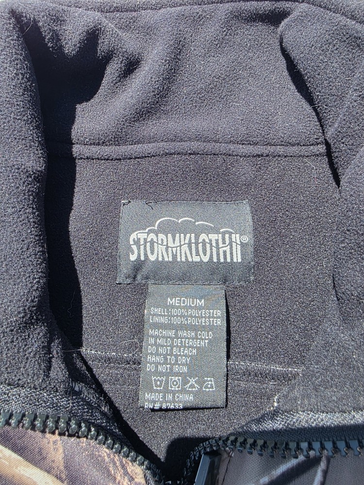 Stormkloth II Camouflage Hunting Jacket size Medium, Zip Closure 100% Polyester