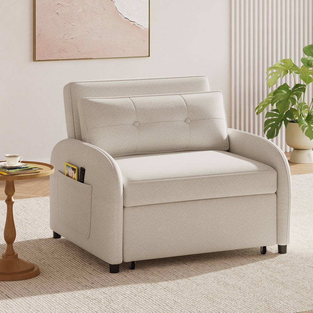Modern Convertible 3-in-1 Sleeper Sofa Bed Folding Pull Out Bed for Small Space