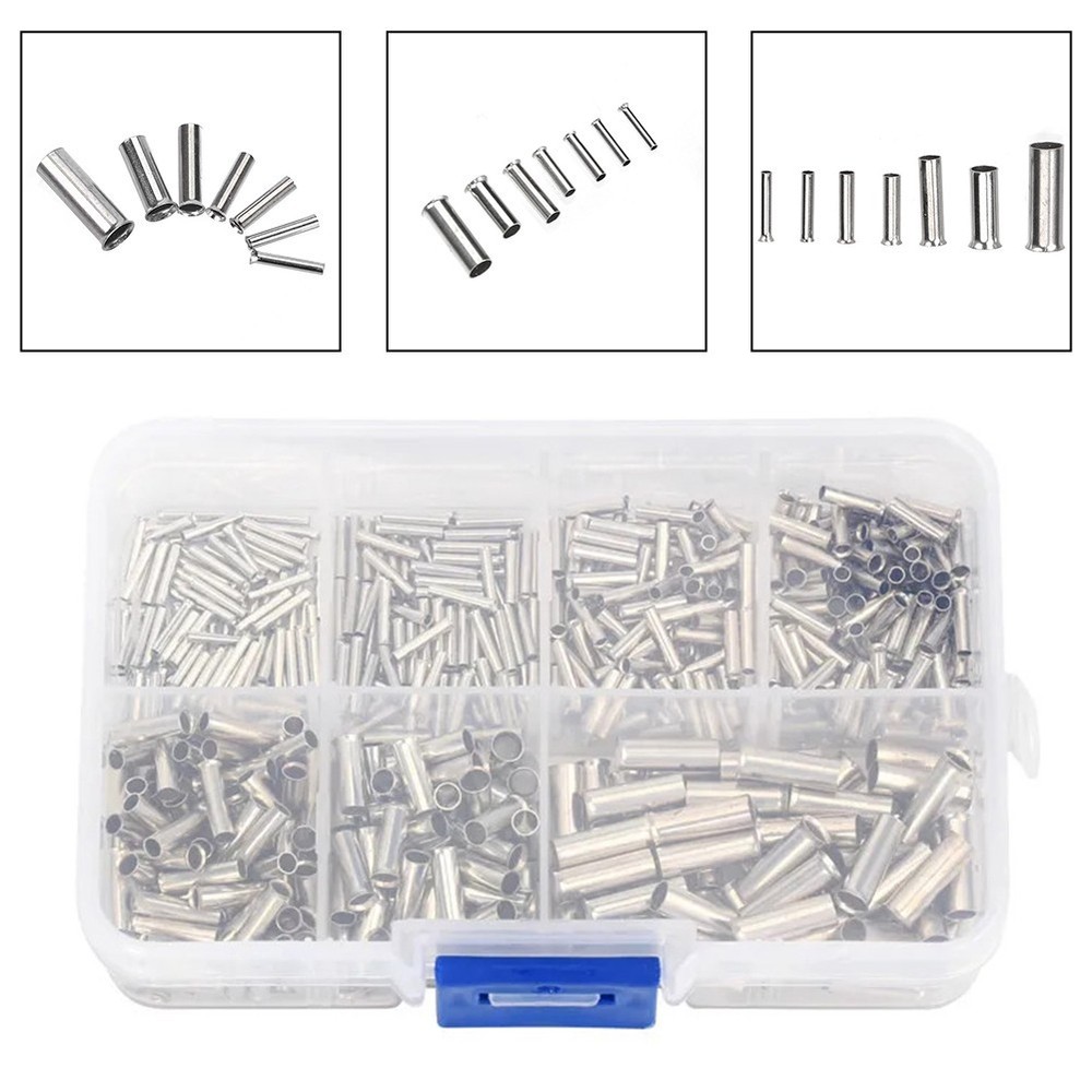 Copper Wire Ferrule Kit for Easy Connections Includes 700 Terminals Sizes