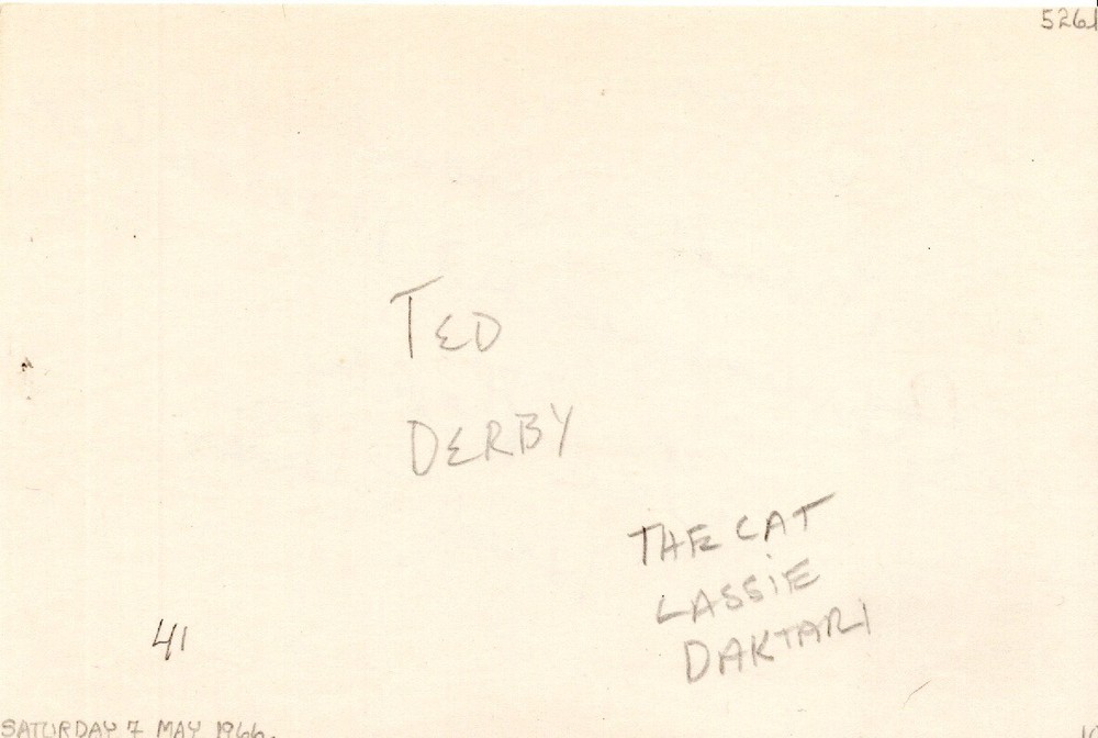 Ted Derby- Signed Card