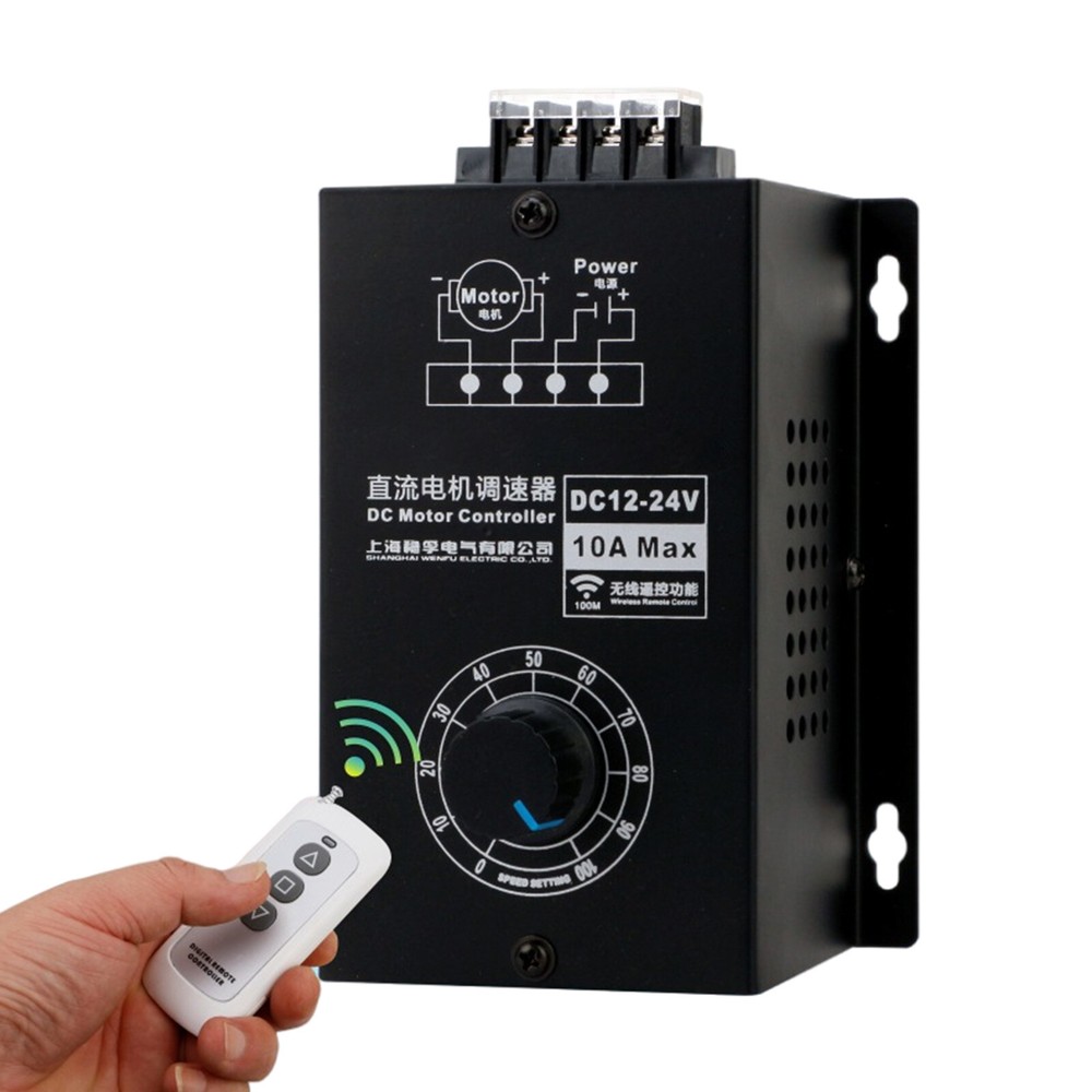 Wireless Remote Control Digital Display DC Motor Speed Controller Speed Switch