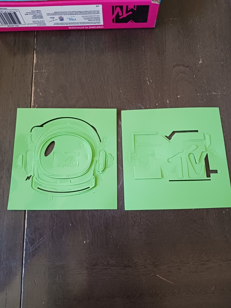 2021 MTV Screen Print Kit With 4 Stencils & 3 Inks
