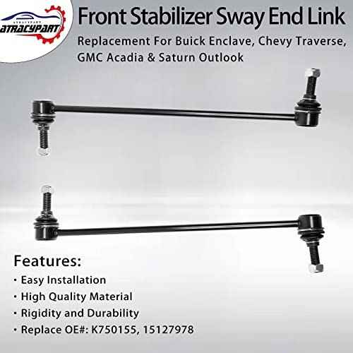 Front Sway Bar Stabilizer Links 2 Pcs｜Replacement For 2007-2017 Buick Enclave,