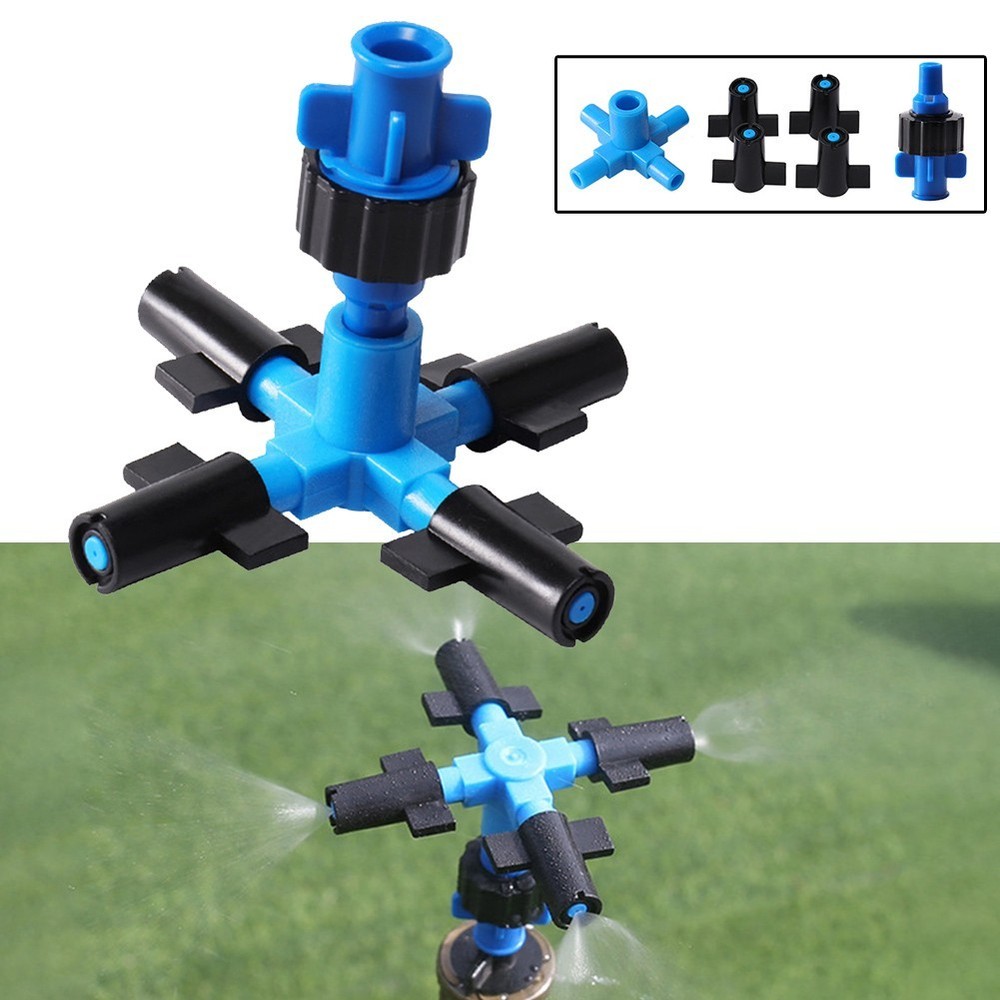 Atomizing Nozzle with Four Way Cross Design for Optimal Plant Moisture