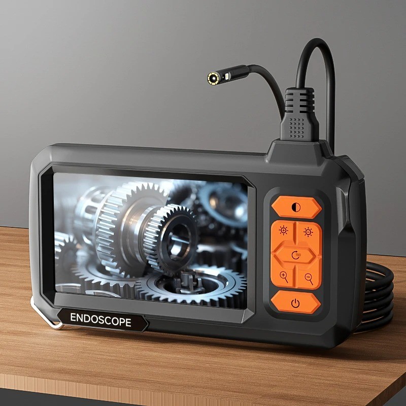 Endoscope Borescope 4.3" IPS Screen IP67 Waterproof 8mm Inspection Camera LED