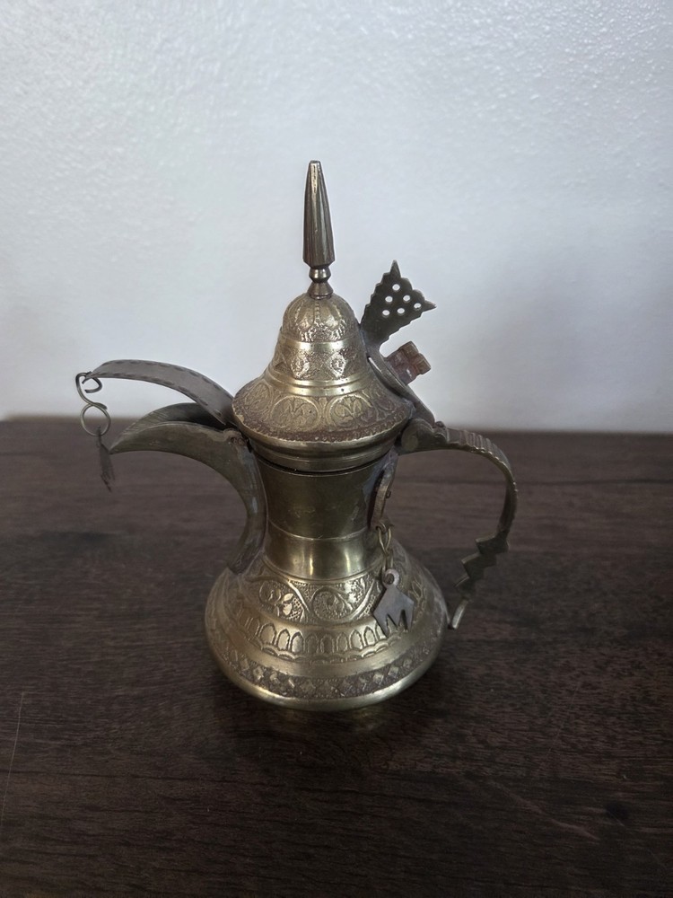 Vintage Small Brass Arabic Pot Container