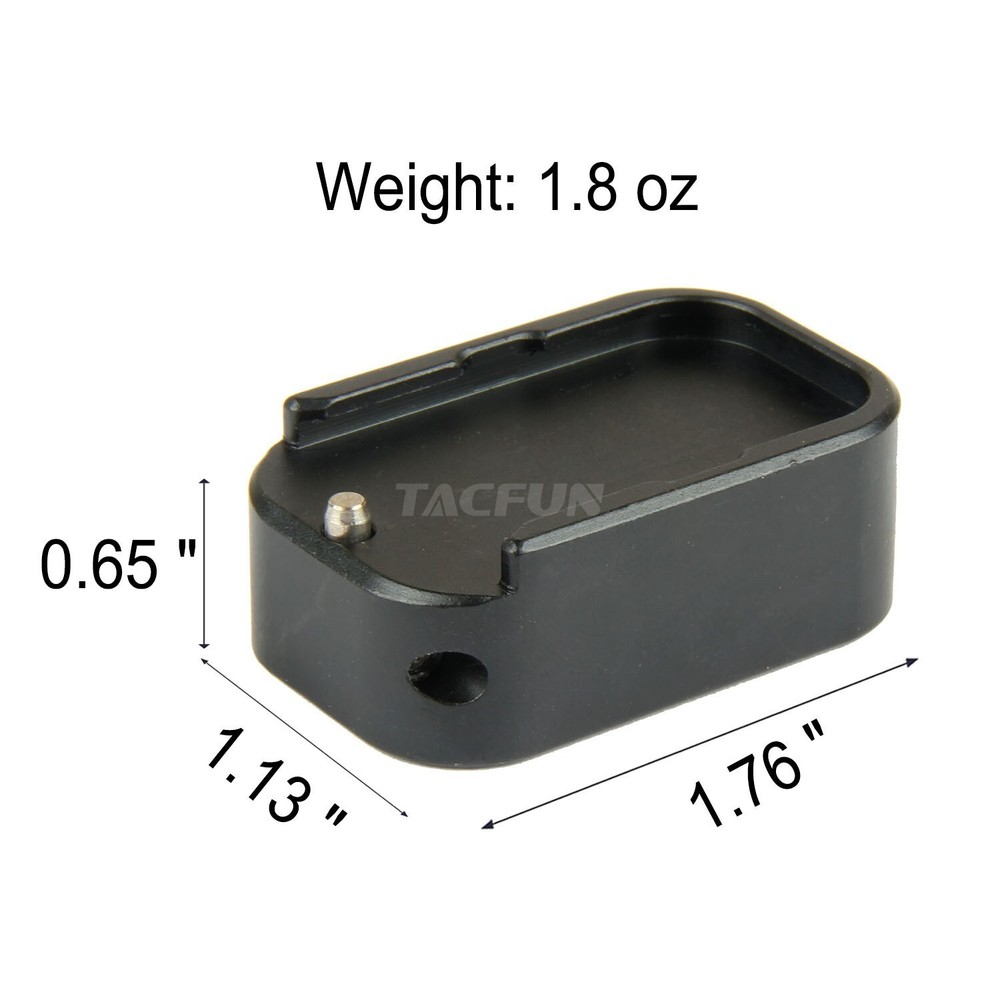 2PACK Weighted Magazine Base Plate Compatible with Glock 9mm/.40