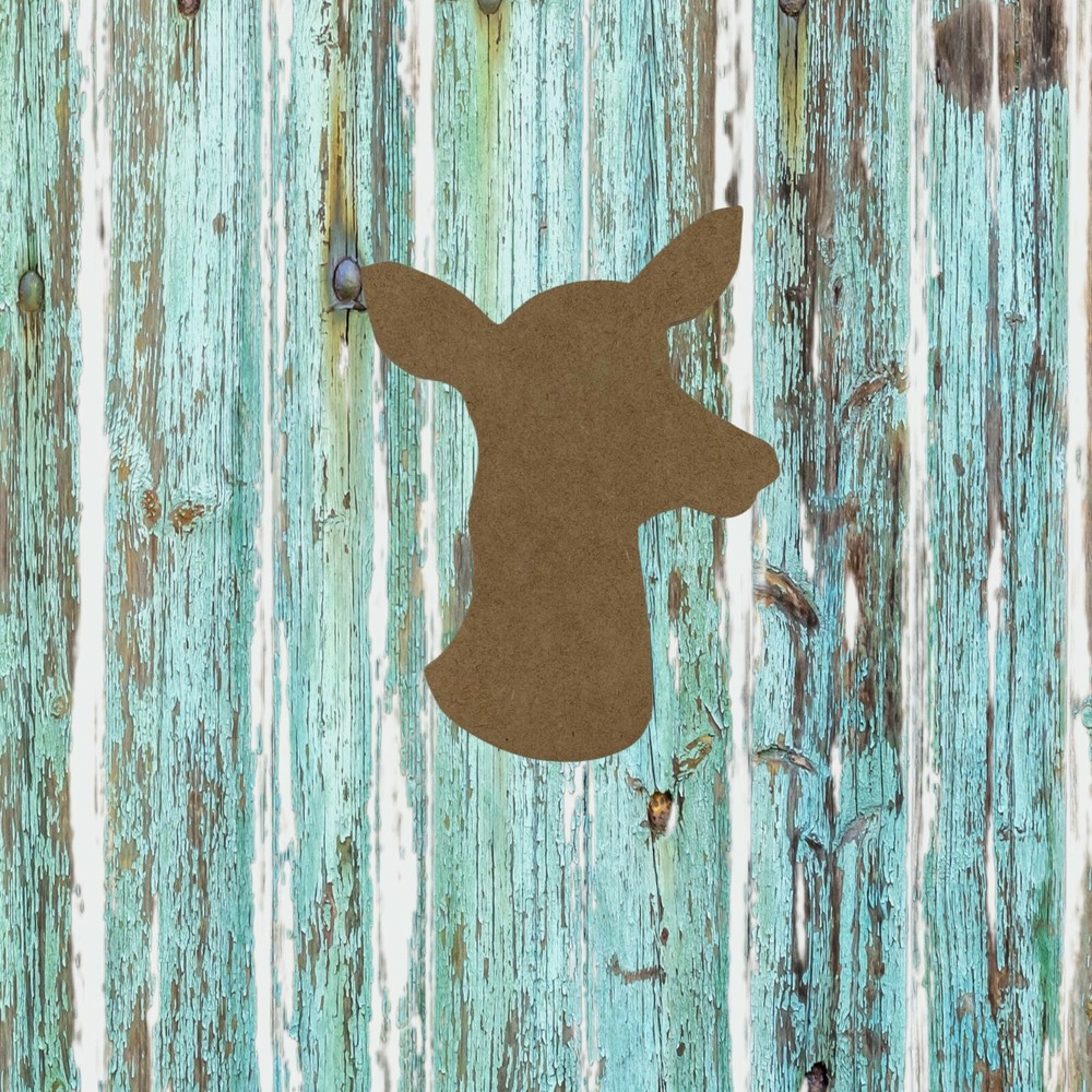 Doe Head, Unfinished Wood Cutout