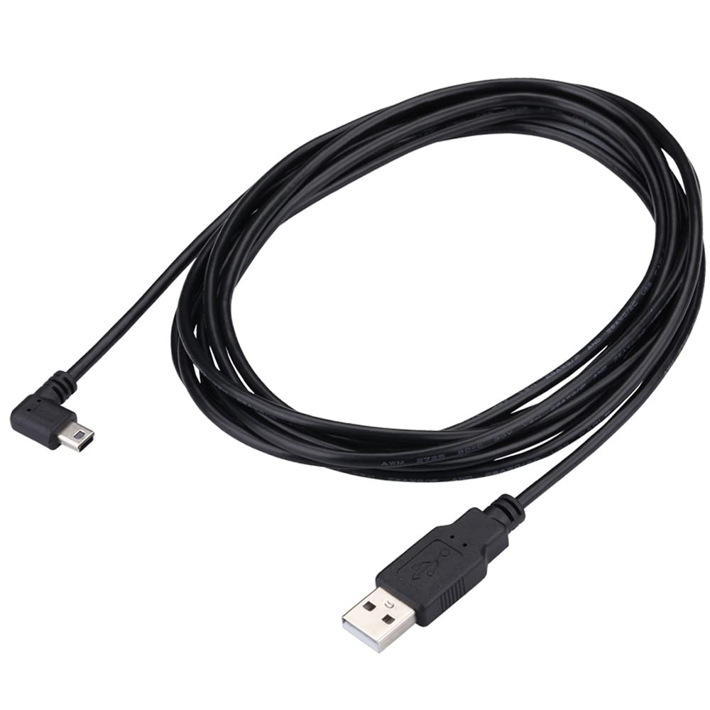LARRITS 3M USB A to Mini B Cable 90 Degree Data Sync 10 feet, Right Angle