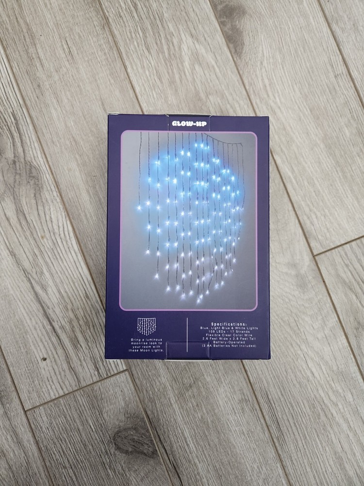 Moonrise Lights Light Blue Round Shaped