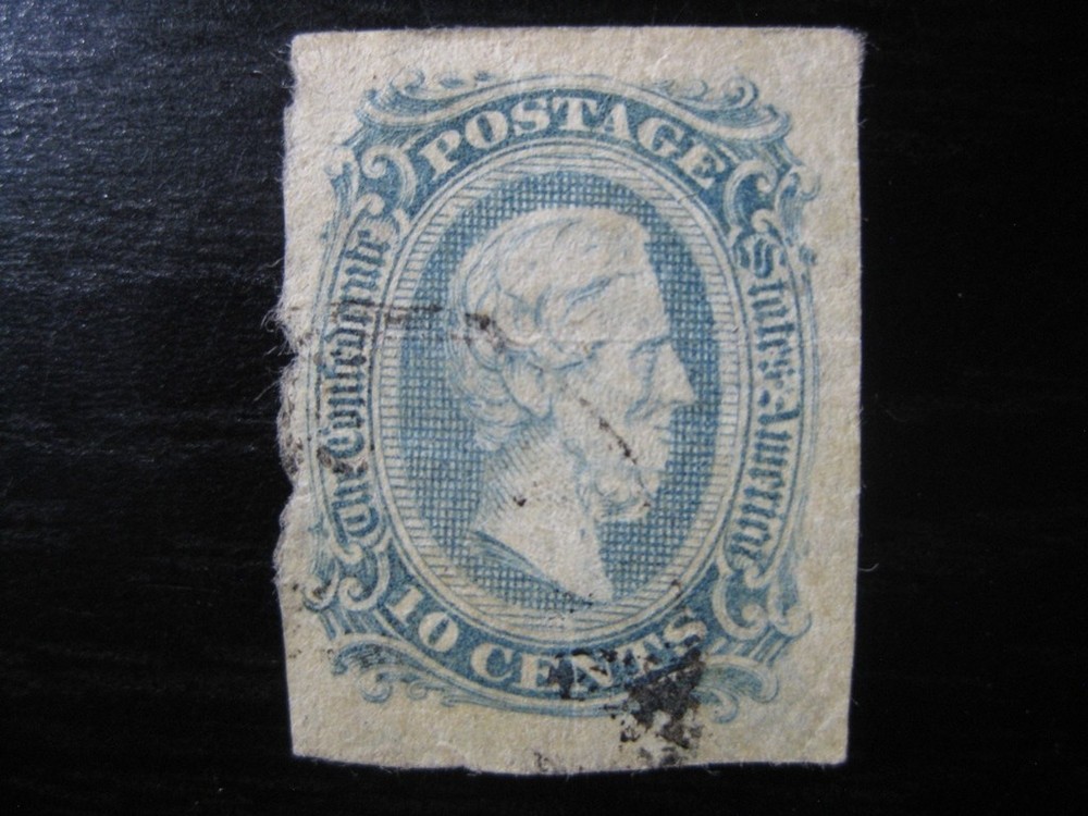 CONFEDERATE STATES CSA Sc. #11 scarce used stamp w/ town cancel!