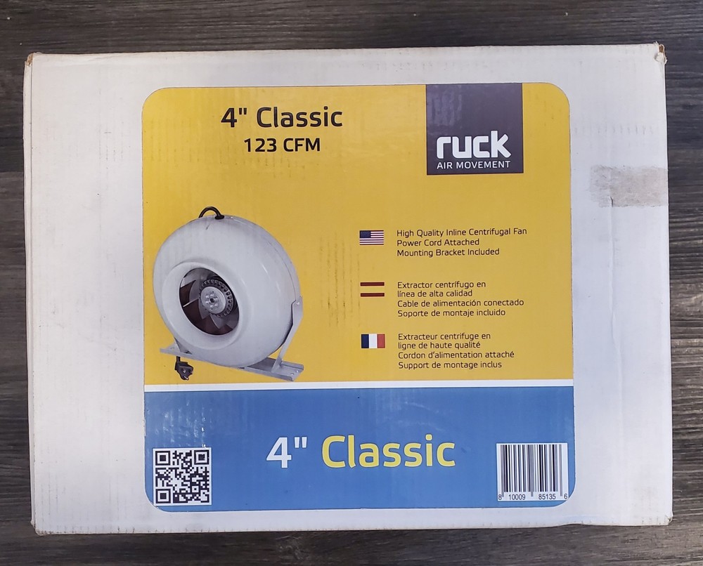 Ruck 4" Classic Series Inline Fan 123 CFM