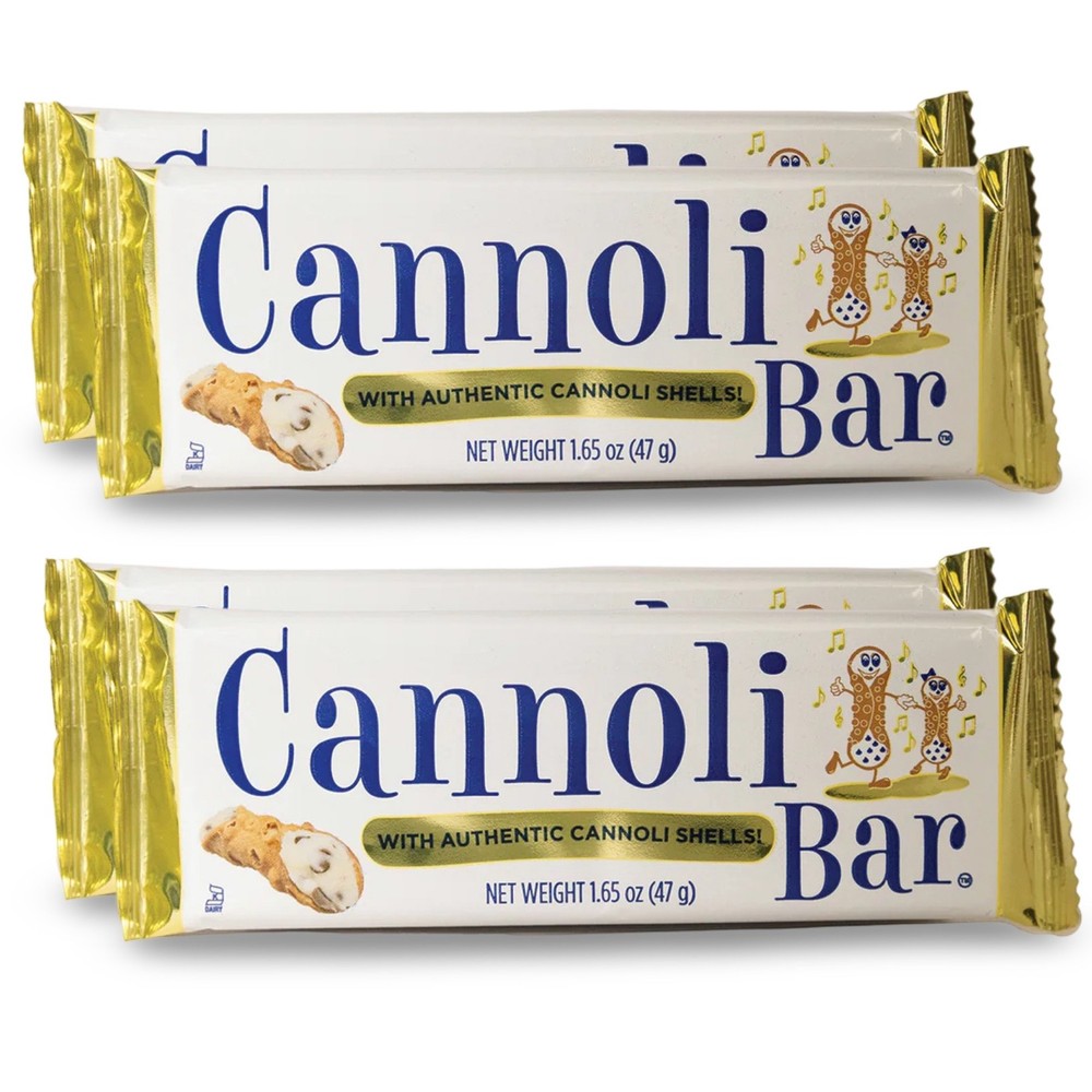 Cannoli Candy Bar Full Size, 4 Bars