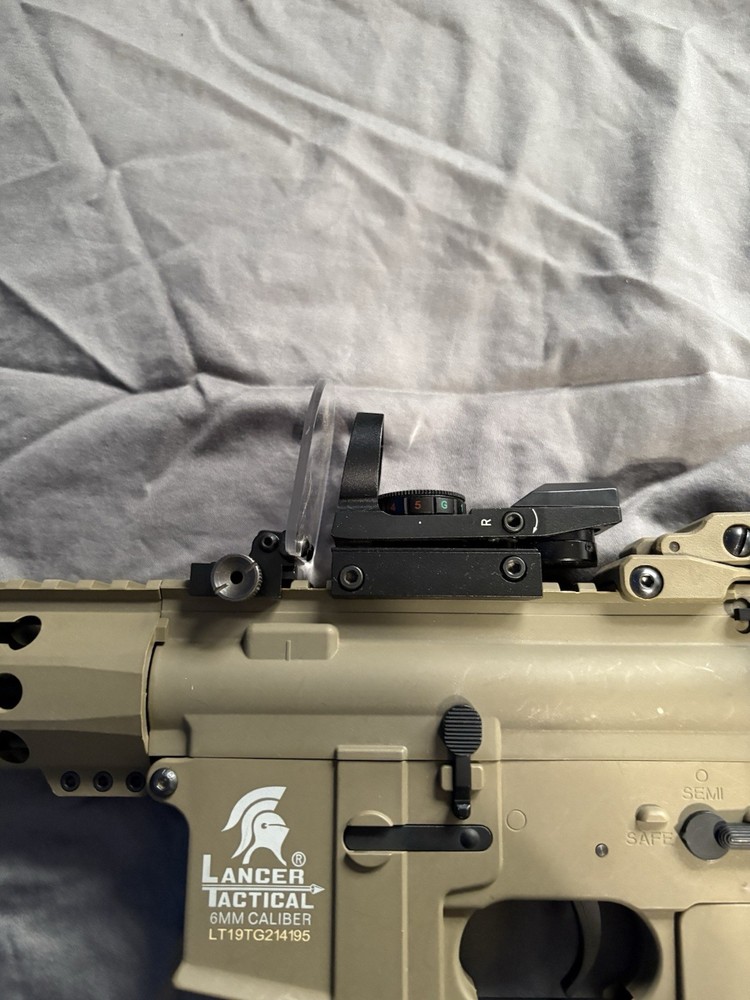Lancer Tactical Gen 2 Tan Airsoft Rifle + starter bundle