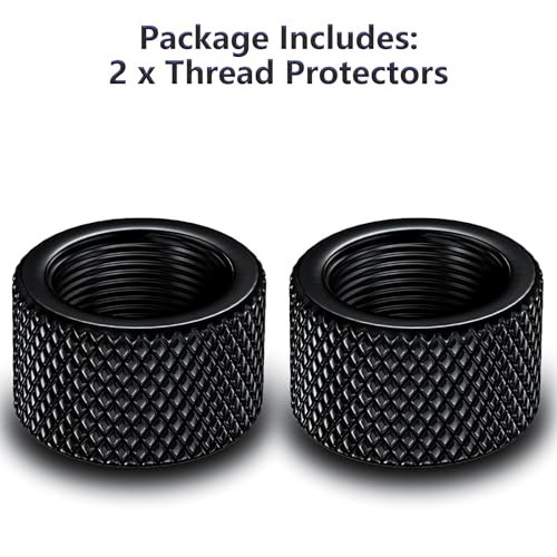 1 or 2 Pack Thread Protector 5/8X24 Steel Thread Adapters (Black)