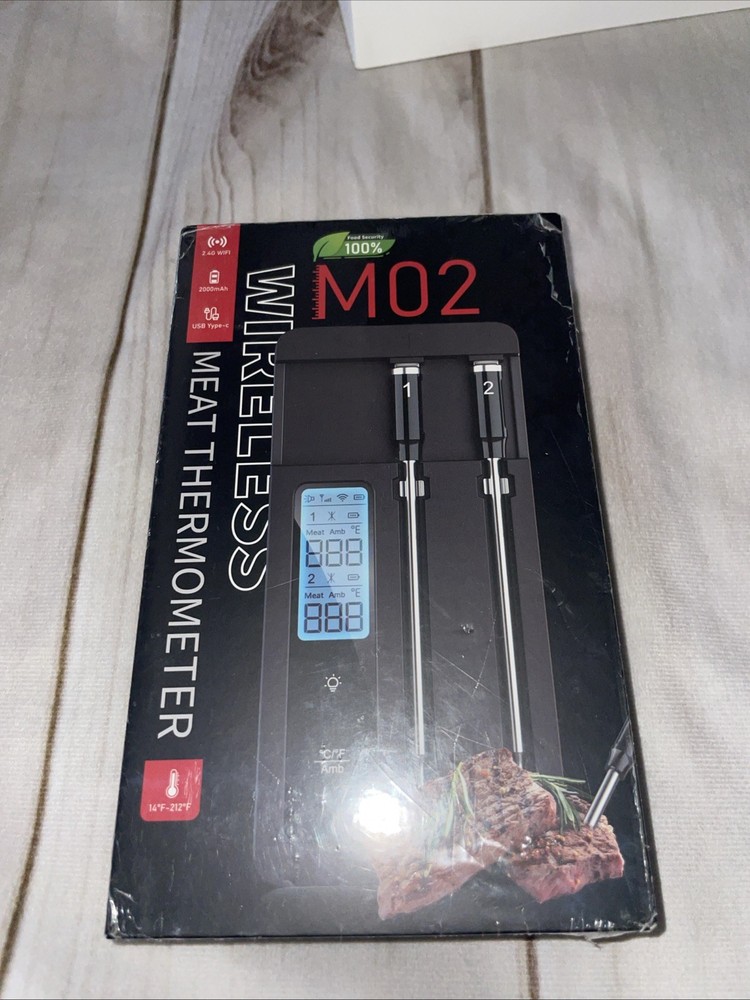 Smart Wireless Meat Thermometer with Dual Probes, Bluetooth & WiFi Combo,...