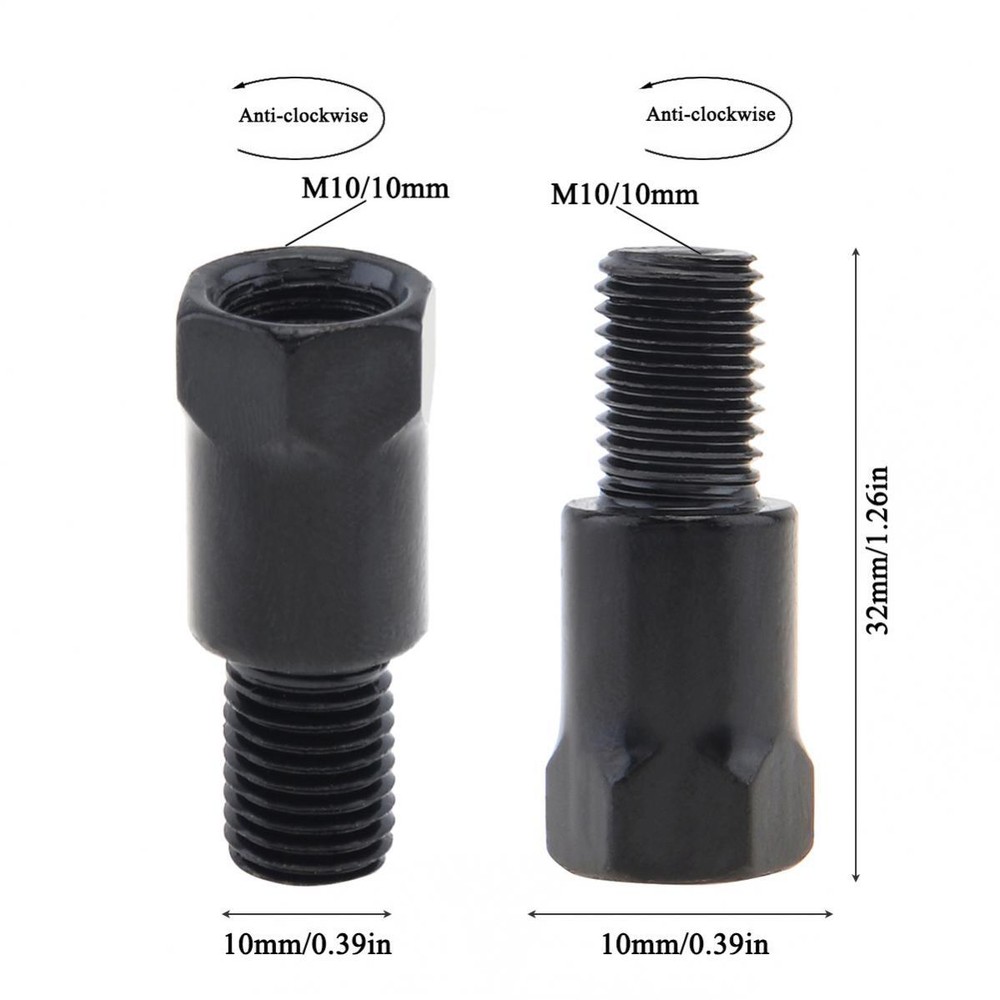1 pack M10 Anti-clockwise Thread Rearview Conversion Bolt Screw for Motorcycle