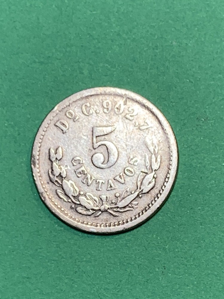 1890 Do C Mexico Silver 5 Centavos (A1808)