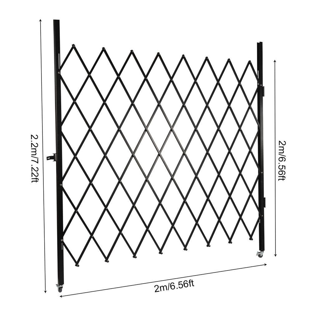 360° Folding Rolling Barricade Gate Security Gate Expanding Security Door 2.2*2m