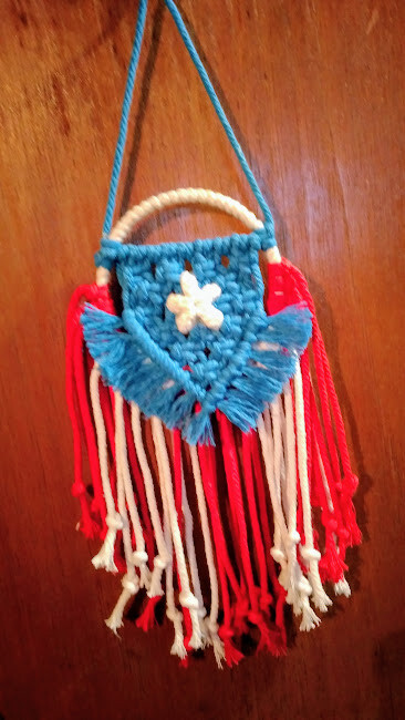 Cotton Macrame Puerto Rico Flag