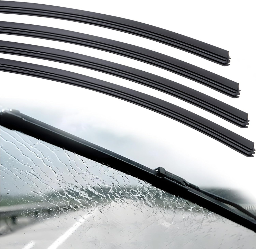 4Pcs Wiper Blade Refill, 28 Inch DIY Adjustable Universal Replacement Wiper Blad