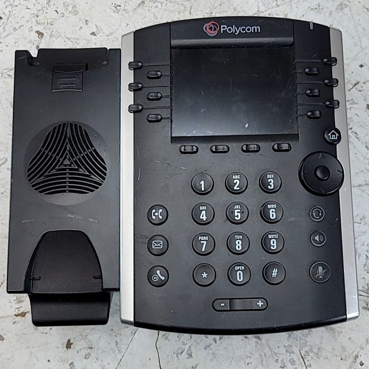 Polycom VVX 400 2201-46104-001 VOIP Desktop Phone SEE NOTES