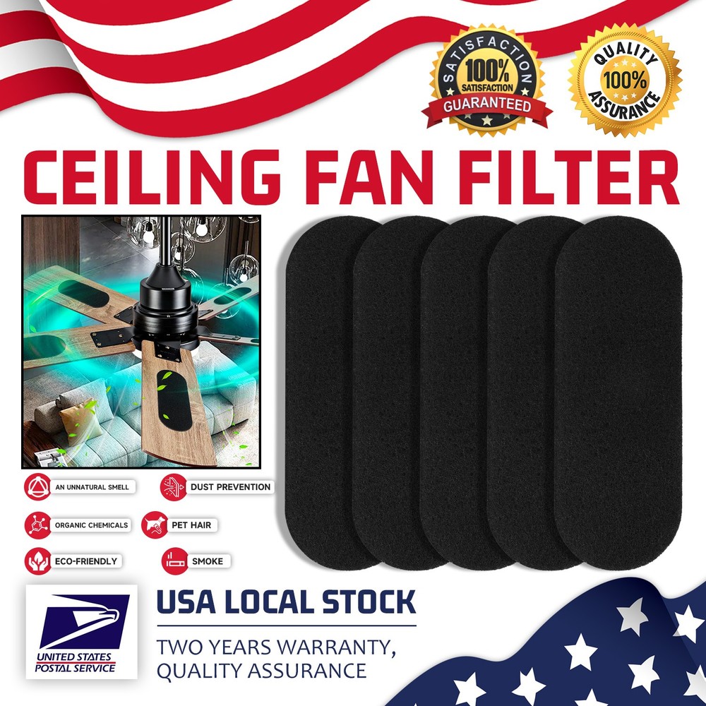 NEW Universal Ceiling Fan Filters - Activated carbon Filter 3MM, Easy to replace