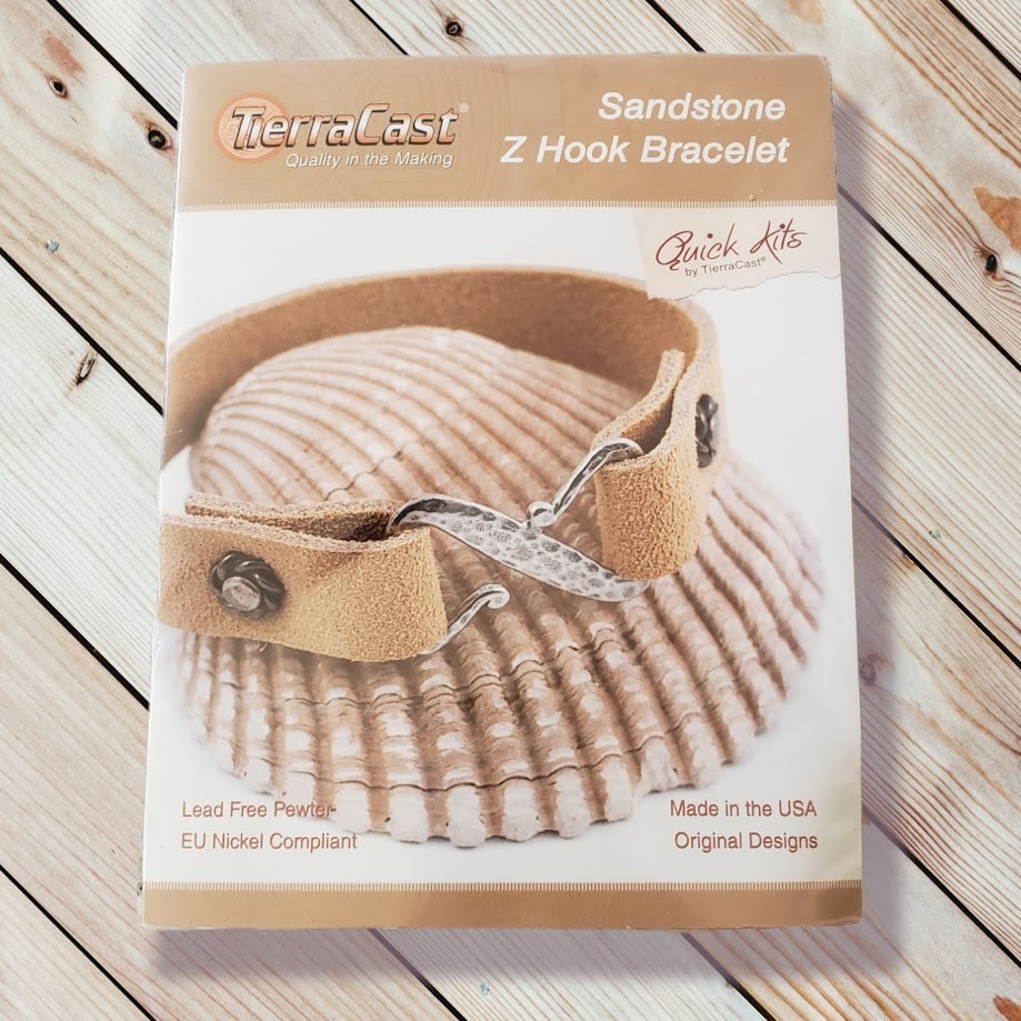 TierraCast Quick Kit “Z” Hook Make a Bracelet Sandstone Leather DIY