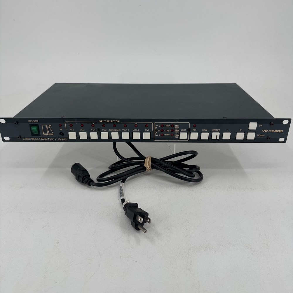 Kramer Model VP-724DS HQV Presentation Switcher/Scaler Black Rack Mount