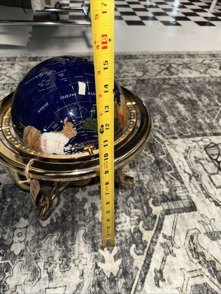 Blue Lapis Table Globe