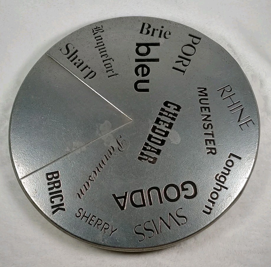 Pewterex 10" Round Cheese Plate / Server - Embossed Kitchenware