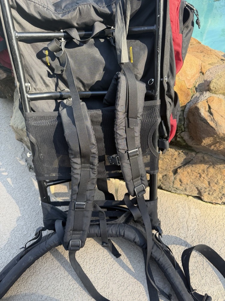 Kelty Trekker 4300 External Frame Hiking Backpack Red Black