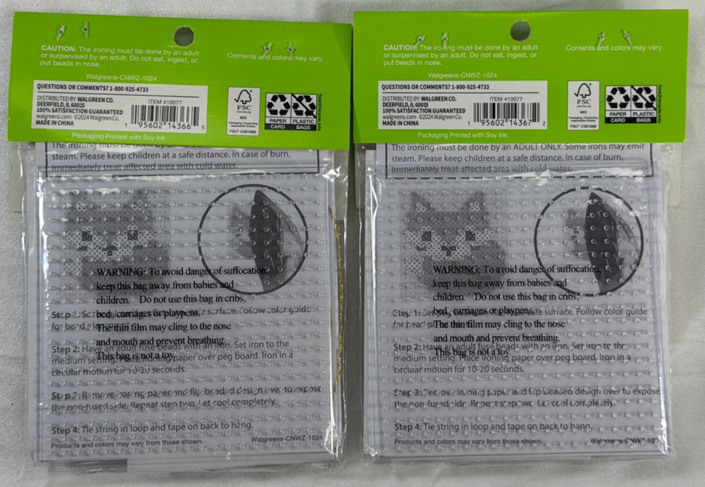 Happy Go Fluffy Melty Beads Easter Craft Kit 2 Pack Bunny Chick Egg DIY Set