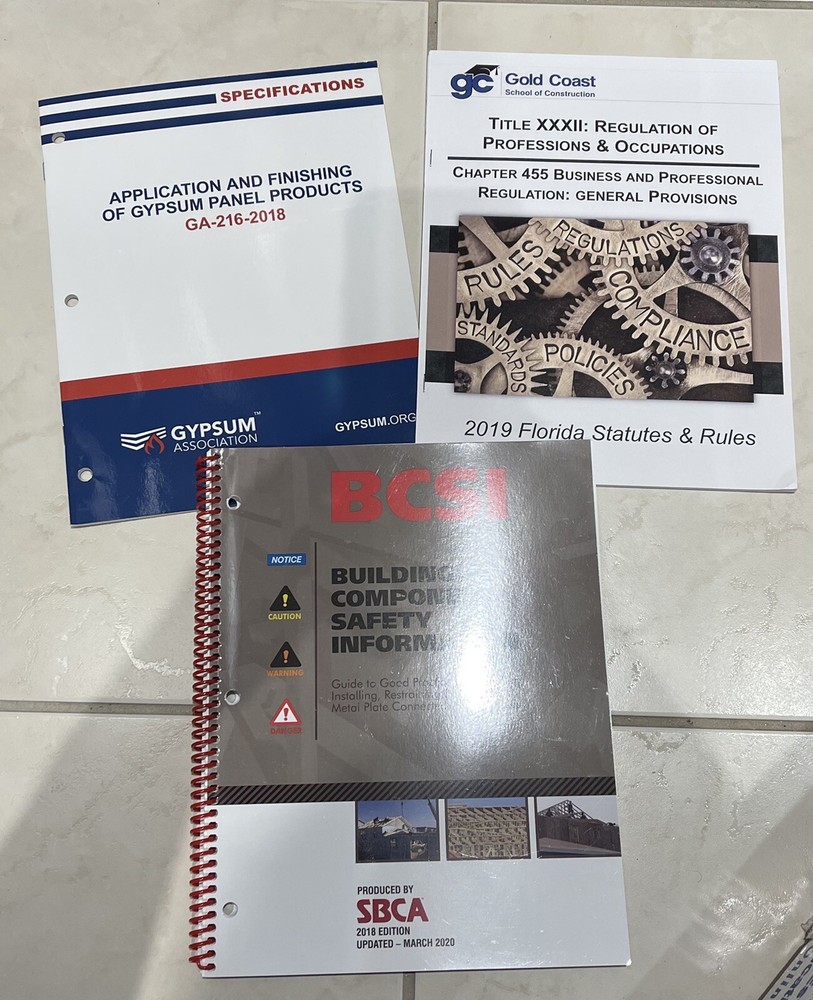 FL General Contractors exam books