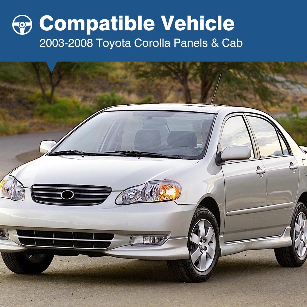 Pair Rocker Panels For 2003-2008 Toyota Corolla Left & Right Side