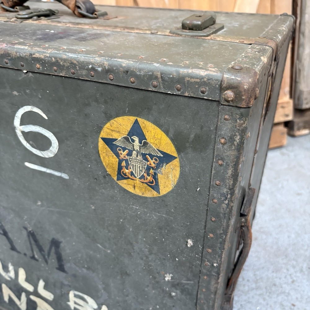 WW2 Era US Navy Hartmann Seapack Travel Trunk Case