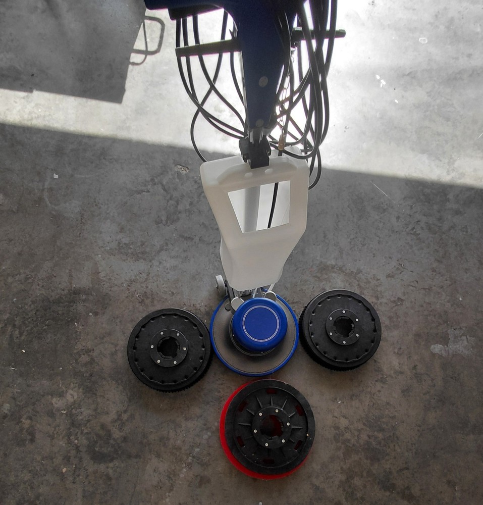 NSS ht-002 Walk-Behind Buffer Polisher Scrubber, Adjustable Handle, Disc Pads